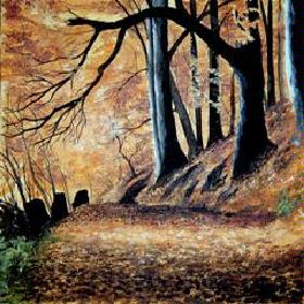 Buchenwald Acryl auf Leinwand 300x300mm 2005